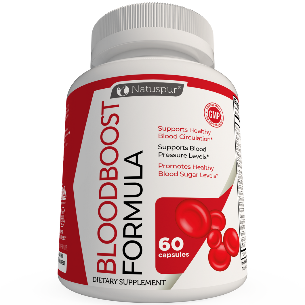 Natuspur Blood Boost Support for Blood Sugar & High Blood Pressure Support
