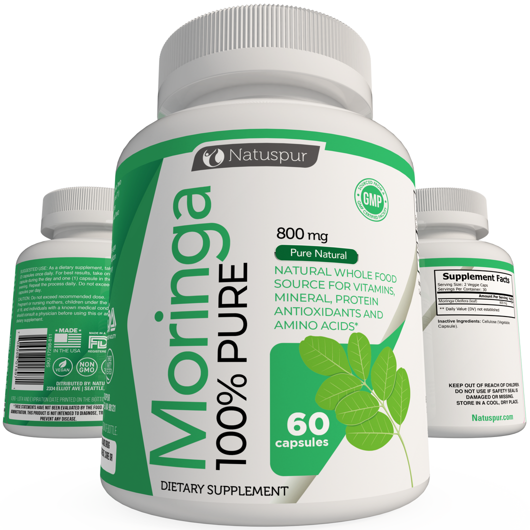 Organic Moringa Capsules - Natuspur Health