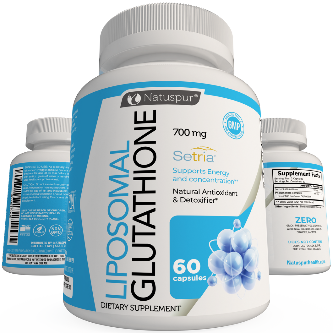 Liposomal Glutathione Capsules – Pure Reduced Setria with Phospholipid Complex