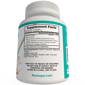 Multi Collagen Peptides Complex - for Women and Men 1500 mg
