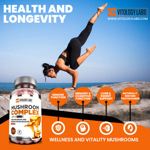 Mushroom complex, brain and immune  system booster