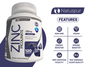 Zinc Picolinate 100mg Capsules – High Potency Immune Support Supplement